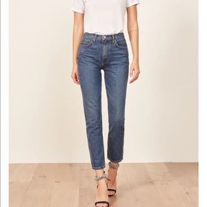 Reformation Julia Crop High Waist Cigarette Jeans